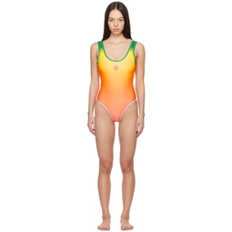 Orange Gradient Swimsuit 241195F103001