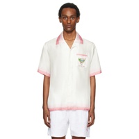 White & Pink Tennis Club Icon Shirt 241195M192009