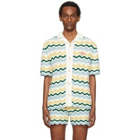 Multicolor Wavy Boucle Shirt 241195M192011