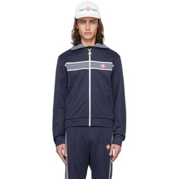 Navy Stripe Track Jacket 241195M202006