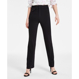Womens Wear to Work Fit Flare High Rise Pants