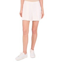 Womens Stitched Pleated Shorts