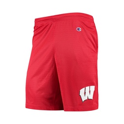 Mens Red Wisconsin Badgers College Mesh Shorts