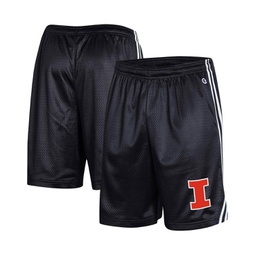 Mens Black Illinois Fighting Illini Team Lacrosse Shorts