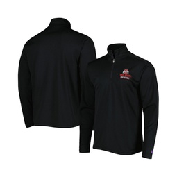 Mens Black Ohio State Buckeyes Textured Quarter-Zip Jacket
