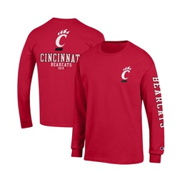 Mens Red Cincinnati Bearcats Team Stack Long Sleeve T-shirt