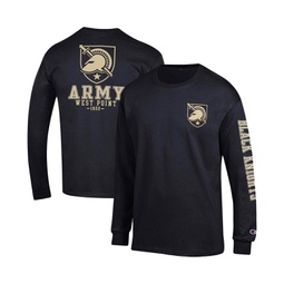 Mens Black Army Black Knights Team Stack Long Sleeve T-shirt