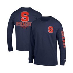 Mens Navy Syracuse Orange Team Stack Long Sleeve T-shirt