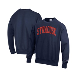 Mens Navy Syracuse Orange Arch Reverse Weave Pullover Sweatshirt