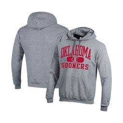 Mens Heather Gray Oklahoma Sooners Arch Pill Pullover Hoodie