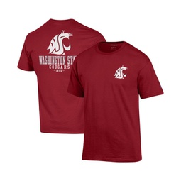 Mens Crimson Washington State Cougars Stack 2-Hit T-shirt