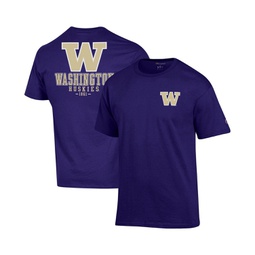Mens Purple Washington Huskies Stack 2-Hit T-shirt