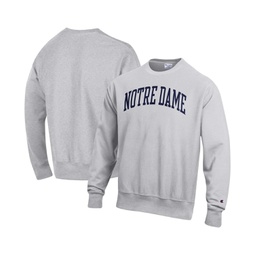 Mens Heathered Gray Notre Dame Fighting Irish Arch Reverse Weave Pullover Sweatshirt