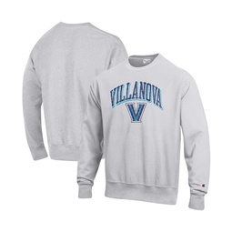 Mens Gray Villanova Wildcats Arch Over Logo Reverse Weave Pullover Sweatshirt
