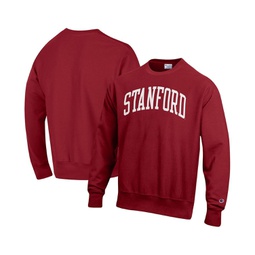 Mens Cardinal Stanford Cardinal Arch Reverse Weave Pullover Sweatshirt