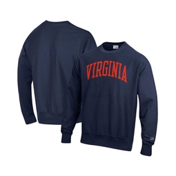 Mens Navy Virginia Cavaliers Arch Reverse Weave Pullover Sweatshirt