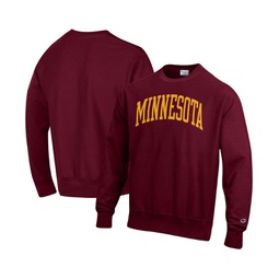 Mens Maroon Minnesota Golden Gophers Arch Reverse Weave Pullover Sweatshirt