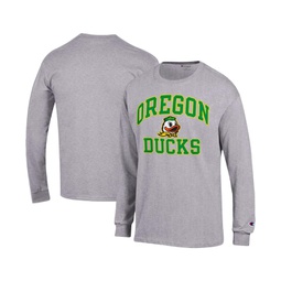 Mens Heather Gray Oregon Ducks High Motor Long Sleeve T-shirt