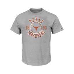 Mens Heather Gray Texas Longhorns Big and Tall Circle Logo T-shirt
