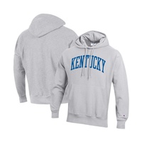 Mens Heathered Gray Kentucky Wildcats Big and Tall Reverse Weave Fleece Pullover Hoodie Sweatshirt