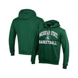 Mens Green Michigan State Spartans Basketball Icon Powerblend Pullover Hoodie