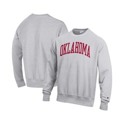 Mens Heathered Gray Oklahoma Sooners Arch Reverse Weave Pullover Sweatshirt