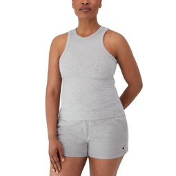 Womens High-Neck Ribbed Tank