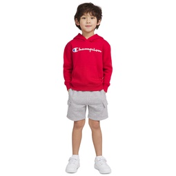 Toddler & Little Boys Fleece Hoodie & Cargo Shorts 2 Piece Set