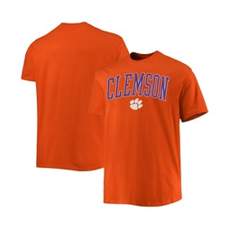 Mens Orange Clemson Tigers Big and Tall Arch Over Wordmark T-shirt
