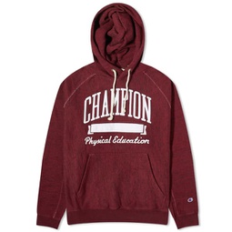 Champion Reverse Weave College Logo Hoodie Burgundy