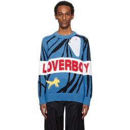 Blue Loverboy Sweater 241101M201003