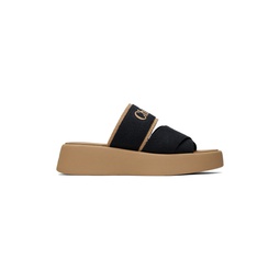 Black Mila Slide Sandals 241338F124012