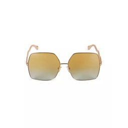 Noore 64MM Geometric Sunglasses