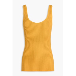 Ribbed wool and cashmere-blend tank