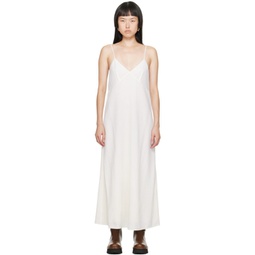 Off-White V-Neck Maxi Dress 232338F055005