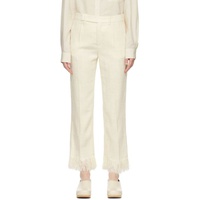 Off-White Silk Trousers 221338F088002