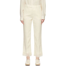 Off-White Silk Trousers 221338F088002