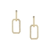 14K Goldplated Sterling Silver & Cubic Zirconia Drop Earrings