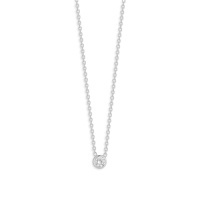 Sterling Silver & Cubic Zirconia Pendant Chain Necklace