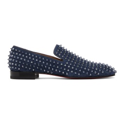 Navy Dandelion Spikes Loafers 231813M231015