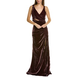 genevive silk-blend gown