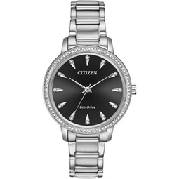 Citizen Eco-Drive Classic Womens Watch, Stainless Steel, Crystal