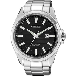 Citizen Men Analogue Eco-Drive Watch with Titanium Strap BM7470-84E, White, One Size, Bracelet
