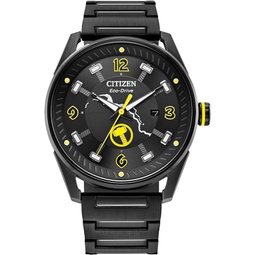 Citizen Eco-Drive Mens Marvel Thor Find Your Power Black IP Stainless Steel, 3-Hand Date, Luminous, 42mm (Model: BM6987-50W)
