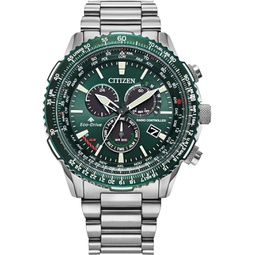 Citizen Mens Promaster Air Eco-Drive Pilot Chronograph Watch, Atomic Timekeeping Technology, 12/24 Hour Time, Power Reserve Indicator, Luminous Hands and Markers, Sapphire Crystal