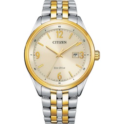 Citizen Mens Eco-Drive Classic Watch in Two-tone Stainless Steel, Champagne Dial (Model: BM7259-51P)