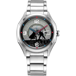 Citizen Mens Star Wars Eco-Drive with Stainless Steel Bracelet, Silver-Tone, 22 (Model: AW1140-51W)