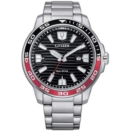 Citizen Eco-Drive Mens Analogue Watch with Stainless Steel Bracelet AW1527-86E, Silver, Bracelet