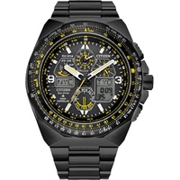 Citizen Eco-Drive Promaster Skyhawk A-T Black Ion-Plated Bracelet Watch 46mm JY8127-59E