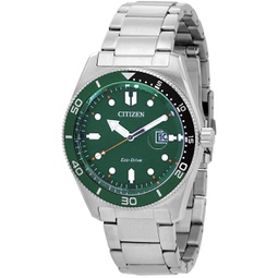 Citizen Marine Eco-Drive Green Dial Mens Watch AW1768-80X